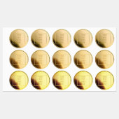 エレガント金ゴールドカラーカスタムステッカーのラベル ラベル (シート)