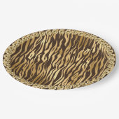 エレガント金ゴールドガーリーかわいらし ペーパープレート (アングル)