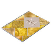 エレガント金ゴールドガーリー等方図鑑 ノートブック (左側)