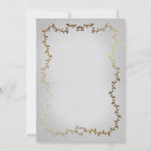 エレガント金ゴールドキャリッジホワイトストーリーブックベビーシャワー 招待状 (裏面)