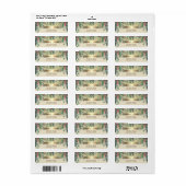 エレガント金ゴールドキラキラ松の枝クリスマス ラベル (フルシート)