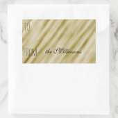 エレガント金ゴールドギフトラベル 長方形シール (バッグ)