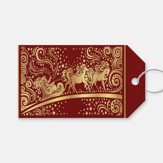 エレガント金ゴールドギフトラベル- SRF ギフトタグ (正面(横))