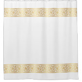 エレガント金ゴールドギリシャ模様シャワーカーテン シャワーカーテン (正面)