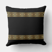 エレガント金ゴールドギリシャ模様装飾用クッション クッション (裏面)