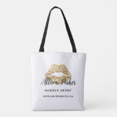 エレガント金ゴールドクエレガントリップのメイクアップアーティスト トートバッグ (裏面)