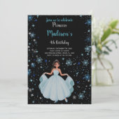 エレガント金ゴールドクラウンオンブラック王室のパーティーカード 招待状 (スタンド正面)