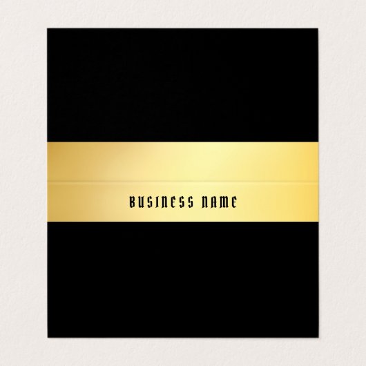 エレガント金ゴールドクラシックの旧スタイル文字テンプレート 名刺 (外部フラット)