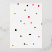 エレガント金ゴールドクラシッククリスマス書道写真 箔シーズンカード (裏面)