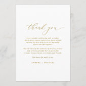 エレガント金ゴールドクラシック結婚ヴィンテージ メニュー (裏面)