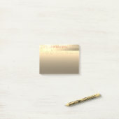 エレガント金ゴールドクリスマスオーナメントパーソナライズされた ポストイット (デスク上)