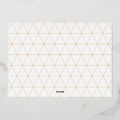 エレガント金ゴールドクリスマスツリーモダン写真 箔シーズンカード (裏面)