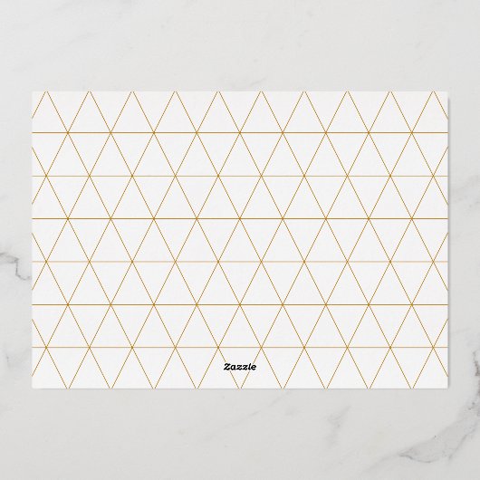 エレガント金ゴールドクリスマスツリーモダン写真 箔シーズンカード (裏面)