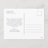 エレガント金ゴールドクリスマス水カラーオーナメント シーズンポストカード (裏面)