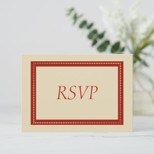 エレガント金ゴールドクリスマスRSVP 出欠カード (スタンド正面)