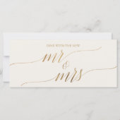 エレガント金ゴールドクリームつるのシーティンググラフヘッダー (裏面)