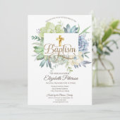 エレガント金ゴールドクロサボテン多肉株水玉模様 招待状 (スタンド正面)