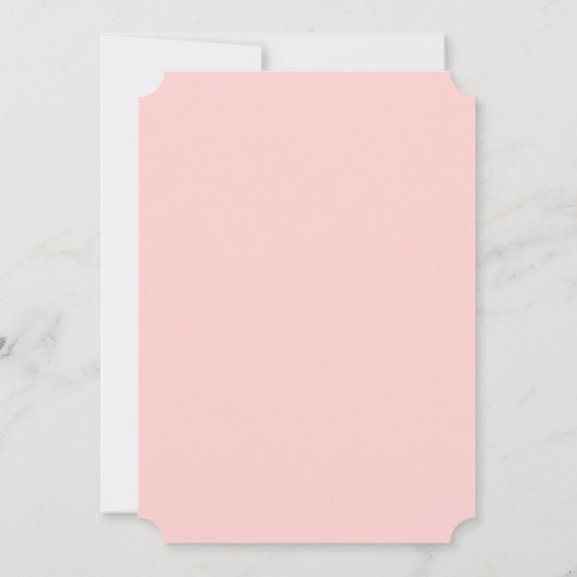 エレガント金ゴールドクロスピンク第1聖餐式 招待状 (裏面)