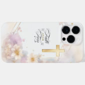 エレガント金ゴールドクロスiPhone 14 Pro Maxケース Case-Mate iPhoneケース (裏面 (横))