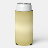 エレガント金ゴールドグラディエントのモノグラパーソナライズされたム名 スリム缶クーラー (Seltzer正面)