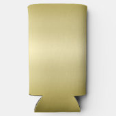 エレガント金ゴールドグラディエントのモノグラパーソナライズされたム名 スリム缶クーラー (裏面)