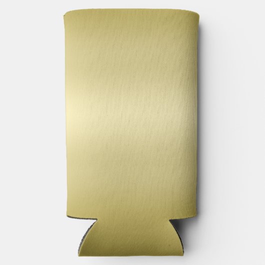 エレガント金ゴールドグラディエントのモノグラパーソナライズされたム名 スリム缶クーラー (裏面)