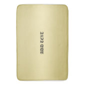 エレガント金ゴールドグラディエントのモノグラパーソナライズされたム名 バスマット (正面縦)