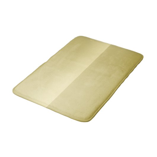 エレガント金ゴールドグラディエントのモノグラパーソナライズされたム名 バスマット (アングル)