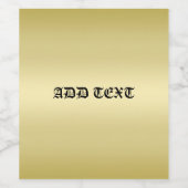 エレガント金ゴールドグラディエントのモノグラパーソナライズされたム名 ワインラベル (シングルラベル)