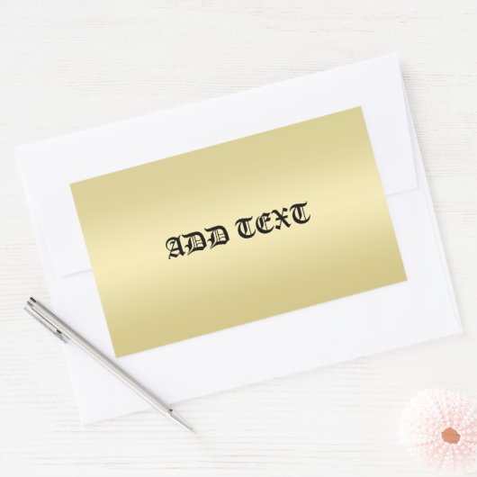 エレガント金ゴールドグラディエントのモノグラパーソナライズされたム名 長方形シール (封筒)