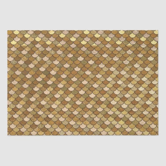 エレガント金ゴールドグラデーショングリッターマーメイドはかりで測 薄葉紙 (正面)