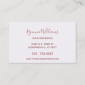 エレガント金ゴールドグリッターと大理石の書道スクリプト 名刺 (裏面)