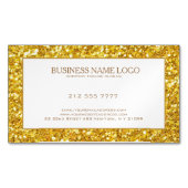 エレガント金ゴールドグリッターのキラキラ模様 マグネット名刺 (正面)