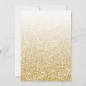 エレガント金ゴールドグリッターの確認または第1コミュニティ 招待状 (裏面)