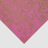 エレガント金ゴールドグリッターオーナメント（ピンクのグラデーション） 薄葉紙 (詳細)