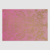 エレガント金ゴールドグリッターオーナメント（ピンクのグラデーション） 薄葉紙 (正面)
