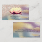 エレガント金ゴールドグリッターグラデーションロータホログラフィック 名刺 (正面/裏面)