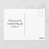 エレガント金ゴールドグリッターサンキューカード ポストカード (裏面)