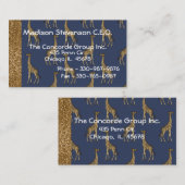 エレガント金ゴールドグリッタースタイリッシュ 名刺 (正面/裏面)