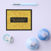 エレガント金ゴールドグリッターテクスチャ黒の背景 チラシ (シングル)