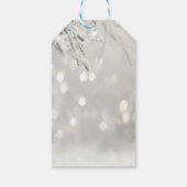 エレガント金ゴールドグリッターハート雪だるま ギフトタグ (裏面)