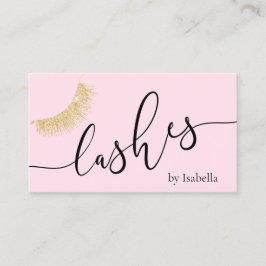 エレガント金ゴールドグリッターピンク 名刺