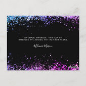 エレガント金ゴールドグリッターブラックサンキューカード ポストカード (裏面)