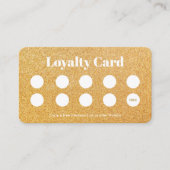 エレガント金ゴールドグリッターメイクアップアーティストロイヤリティカード ロイヤリティカード (正面)