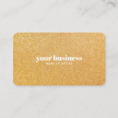 エレガント金ゴールドグリッターメイクアップアーティストロイヤリティカード ロイヤリティカード (裏面)