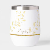 エレガント金ゴールドグリッターモノグラム名 (背面)