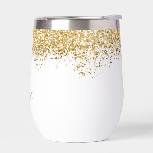 エレガント金ゴールドグリッターモノグラム名 (左面)