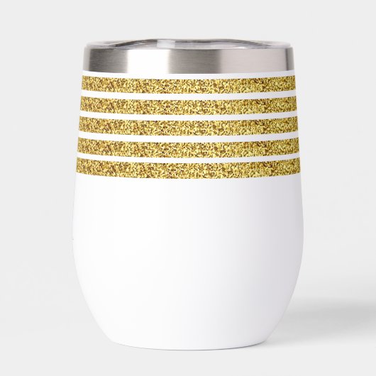 エレガント金ゴールドグリッターモノグラム名 (背面)