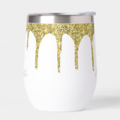 エレガント金ゴールドグリッターモノグラム名 (左面)