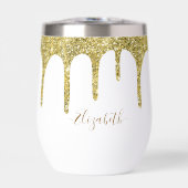 エレガント金ゴールドグリッターモノグラム名 (正面)